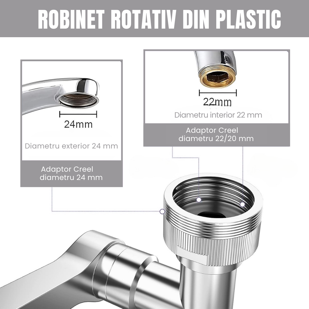 Robinet rotativ din plastic 1080 2x1