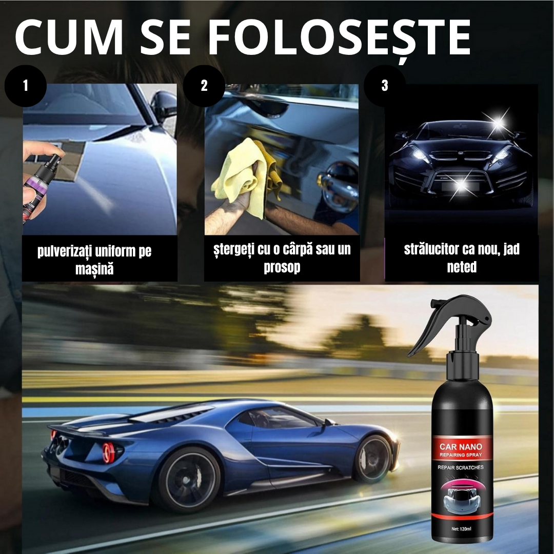 Ceară spray protectoare și reparatoare de zgârieturi