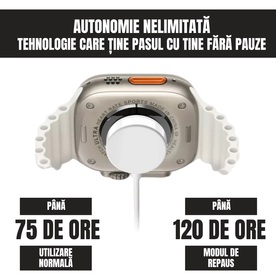 Smartwatch Ultra Pro cu +2 curele GRATUITE