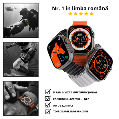 Smartwatch Ultra Pro cu +2 curele GRATUITE
